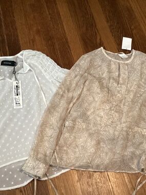 NWTs lot of 2 blouses ladies XS/S